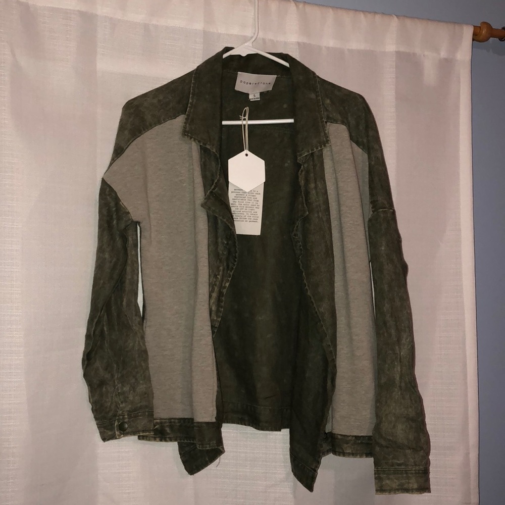 Green jean jacket
